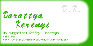 dorottya kerenyi business card