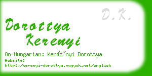 dorottya kerenyi business card